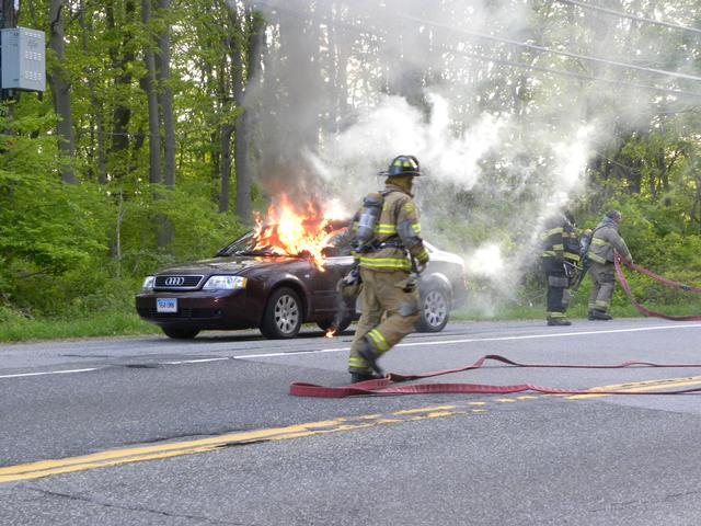 South Bedford Rd Car Fire